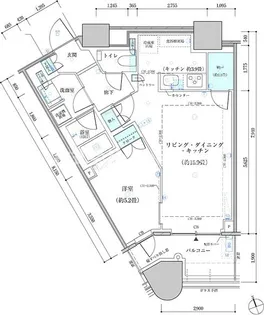 パークタワー勝どき サウス【17階】の間取り