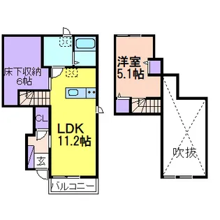 リベルタ【1階】の間取り