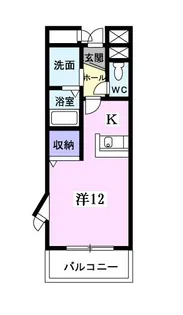ラ ヌーヴェル メゾン【1階】の間取り