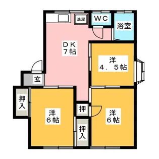 ビレッジ湘南台A【1階】の間取り