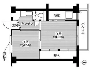 ビレッジハウス西阿知2号棟【2階】の間取り