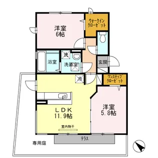 アルコ ウメキタ【1階】の間取り
