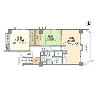 梶ケ谷ビレジ【6階】の間取り