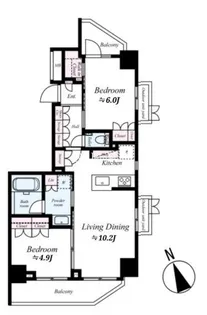 オープンレジデンシア本郷三丁目【2階】の間取り