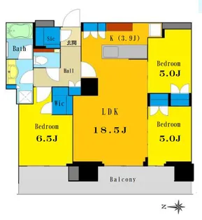 HARUMI FLAG PARK VILLAGE T棟【23階】の間取り