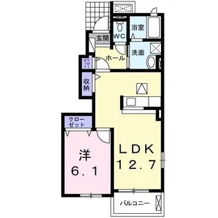 モデッサ24Wハウス郷前【1階】の間取り