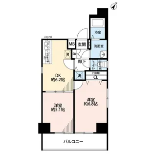 プレール・ドゥーク水天宮【9階】の間取り