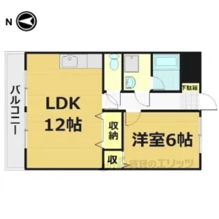 ヴィヨーム京都北大路【1階】の間取り