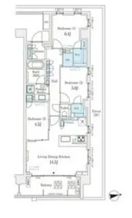 ライトテラス世田谷砧【3階】の間取り