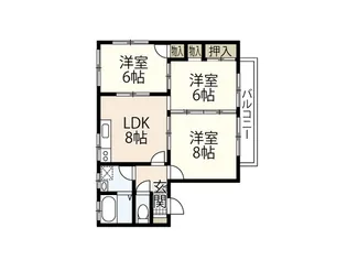 グレイスカンドウA【2階】の間取り