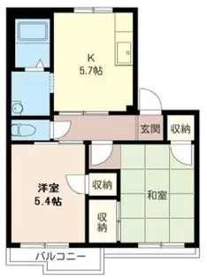 レオハイツB (2F)【2階】の間取り