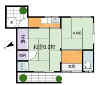 東雪谷5丁目長屋【1階】の間取り