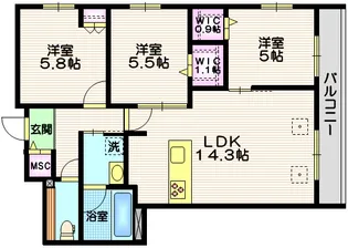 Lay Halelea【4階】の間取り