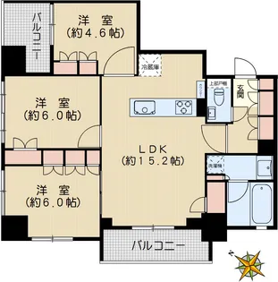 リビオ文京茗荷谷【4階】の間取り
