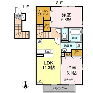 グランド シャイン【1階】の間取り