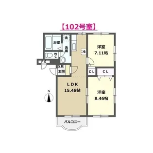 サンポートI【1階】の間取り