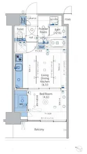 ヴォーガコルテ渋谷笹塚【3階】の間取り