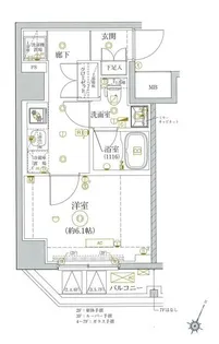 ベルシード門前仲町II【4階】の間取り