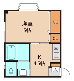 コーポ駒場第2【2階】の間取り