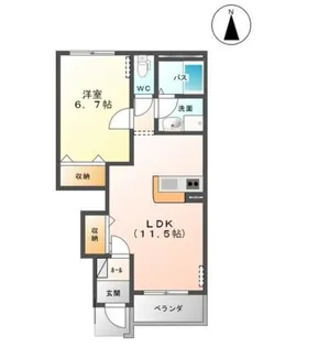 フィオーレ奏(かなで)【1階】の間取り
