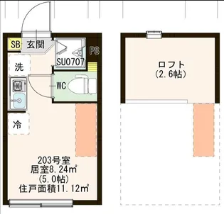 メゾンSAIGA【2階】の間取り