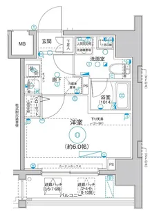 Le a MARKS横濱【6階】の間取り