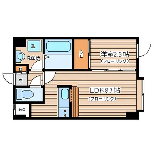 グリチネ石名坂【1階】の間取り