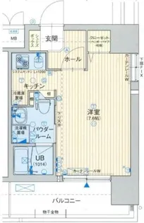 ジュネーゼ京町堀パークサイド【12階】の間取り