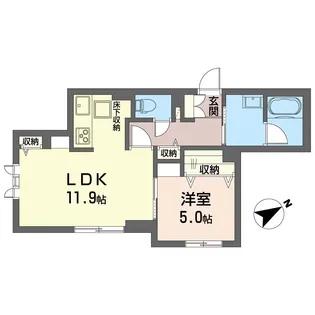 グランシャトー宮沢【1階】の間取り