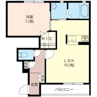 フラワーハイツ中田A【1階】の間取り