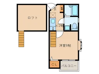 ピュア姪浜伍番館【2階】の間取り
