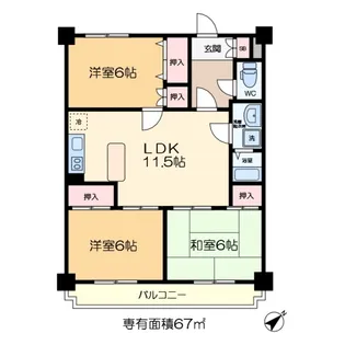 ウィル・モトキ【4階】の間取り