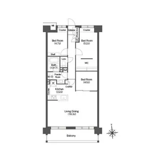 コンフォリア高島平【7階】の間取り