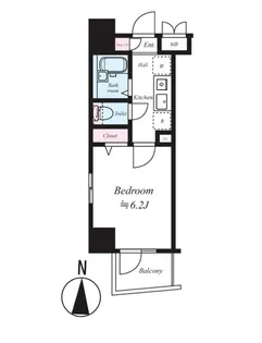 リクレイシア西麻布II番館【9階】の間取り