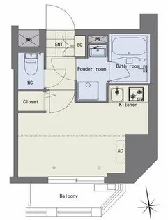 キャッスルパレス江戸川橋【2階】の間取り