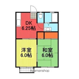 ベルヴィ五反田【2階】の間取り