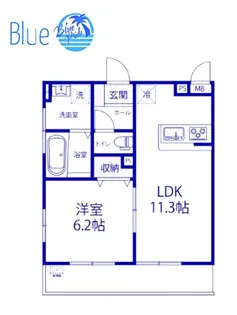 ル ヴェル クレール【1階】の間取り