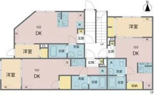 MIREA浮間舟渡【1階】の間取り