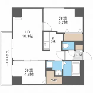 ブランシャールALAIN札幌【6階】の間取り