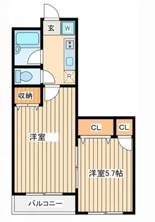 シャンブルド立川【4階】の間取り