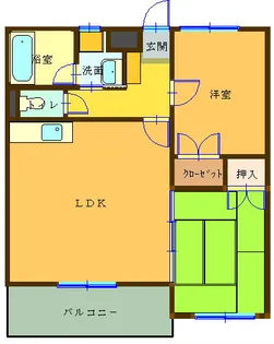 シャトーシャルマン【1階】の間取り