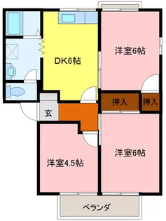 リージェント石垣B棟【1階】の間取り