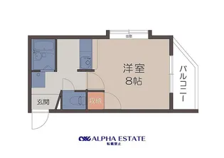 カルチェコート鴨池【2階】の間取り