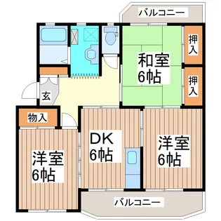 コーポあいはら【1階】の間取り