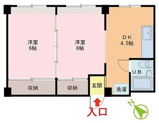 コーポ永和 長本【1階】の間取り