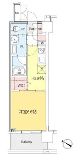 カスタリア人形町III【9階】の間取り