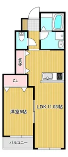 アイタウン庭瀬【1階】の間取り