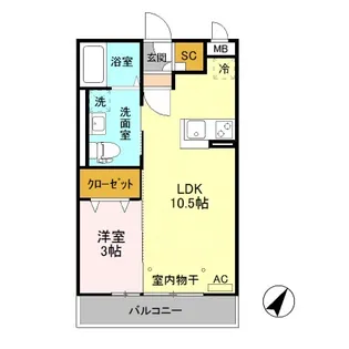 Biz STAY 古河【3階】の間取り