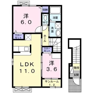 チエーロ ディーオ B【2階】の間取り