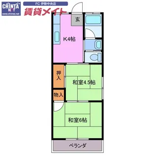 松田ハイツ【2階】の間取り